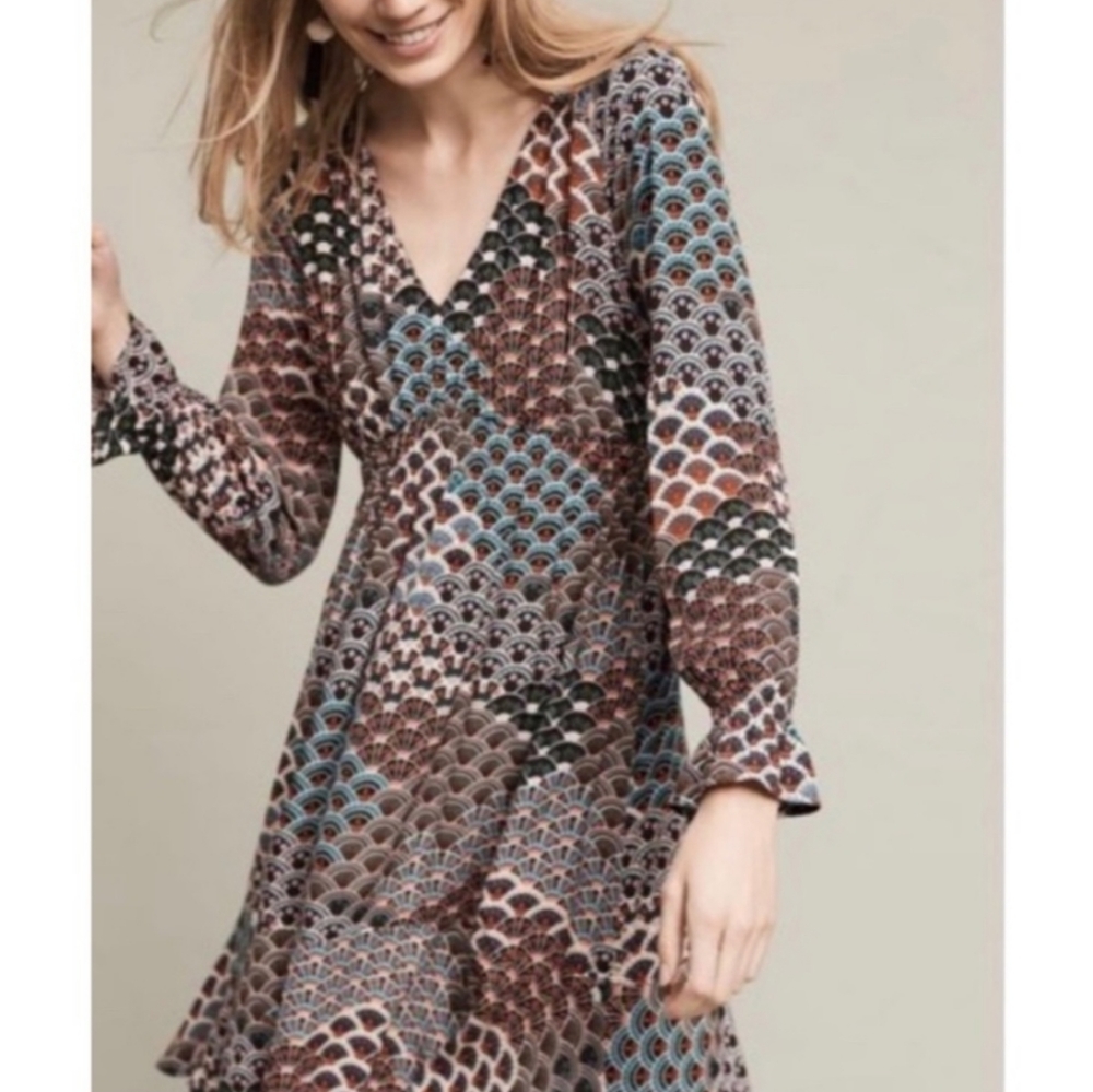 MAEVE Patchwork Boho Monaco Empire Fan Dress